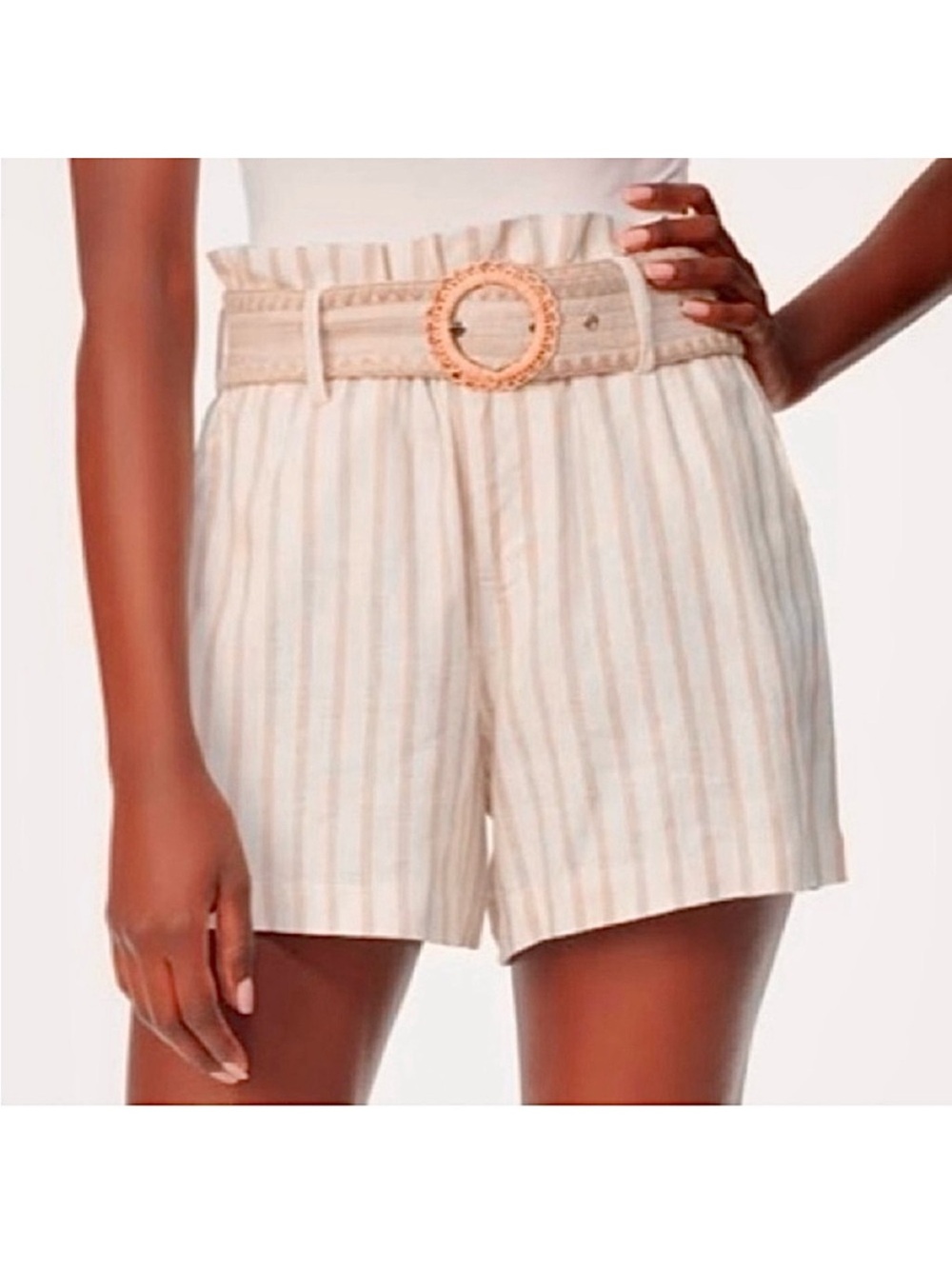 Sam Edelman-Women's Striped Gathered Waist Short.